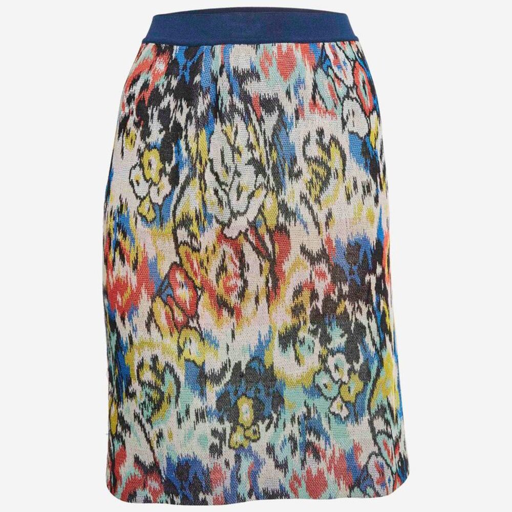Missoni Multicolour Floral Pattern Knitted Pencil Skirt S